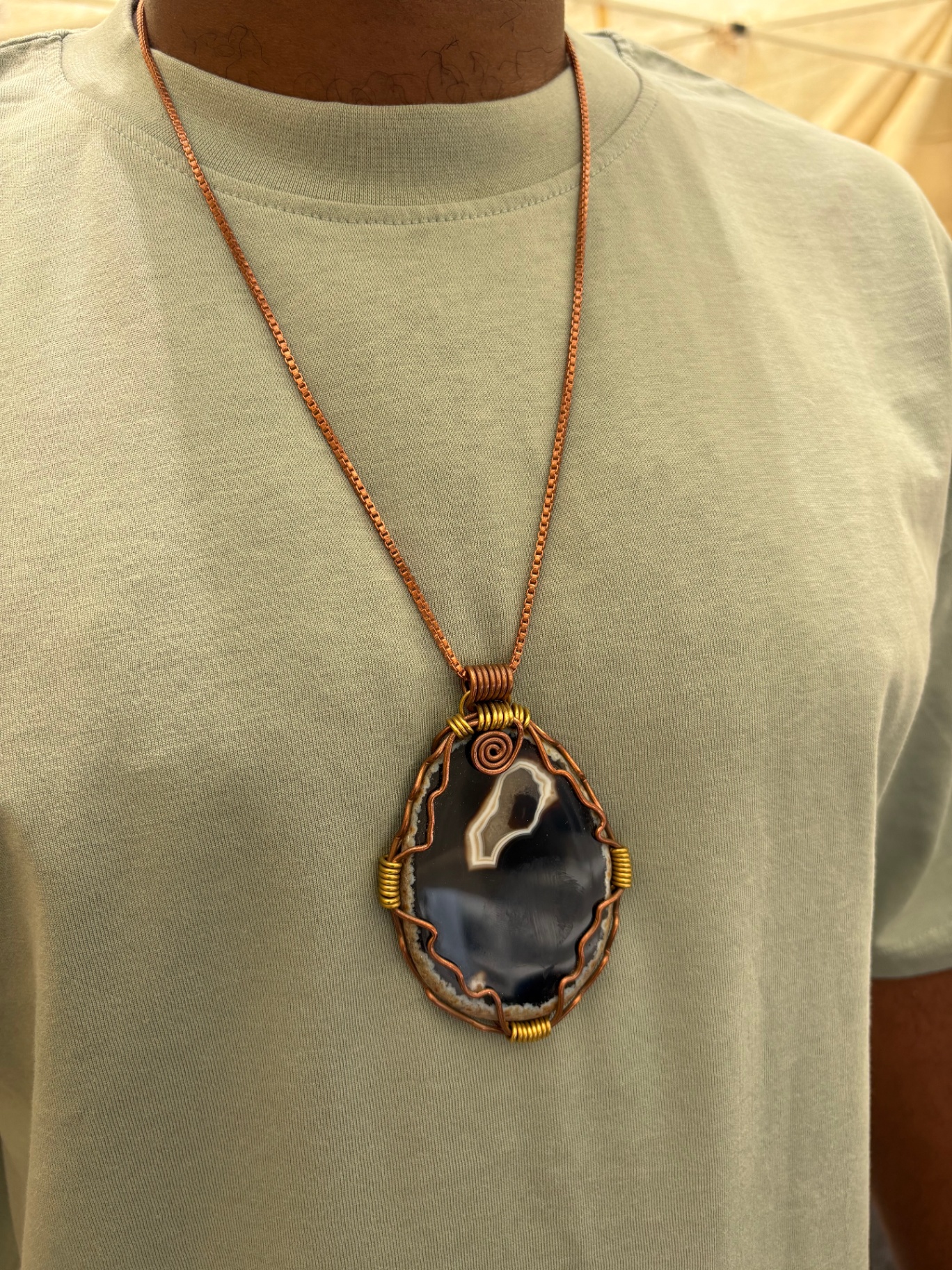 Black Banded Agate with Druzy Quartz — view 7 of 7