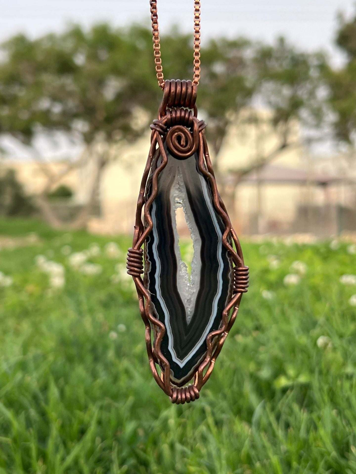 Black Banded Agate with Druzy Quartz — view 1 of 7