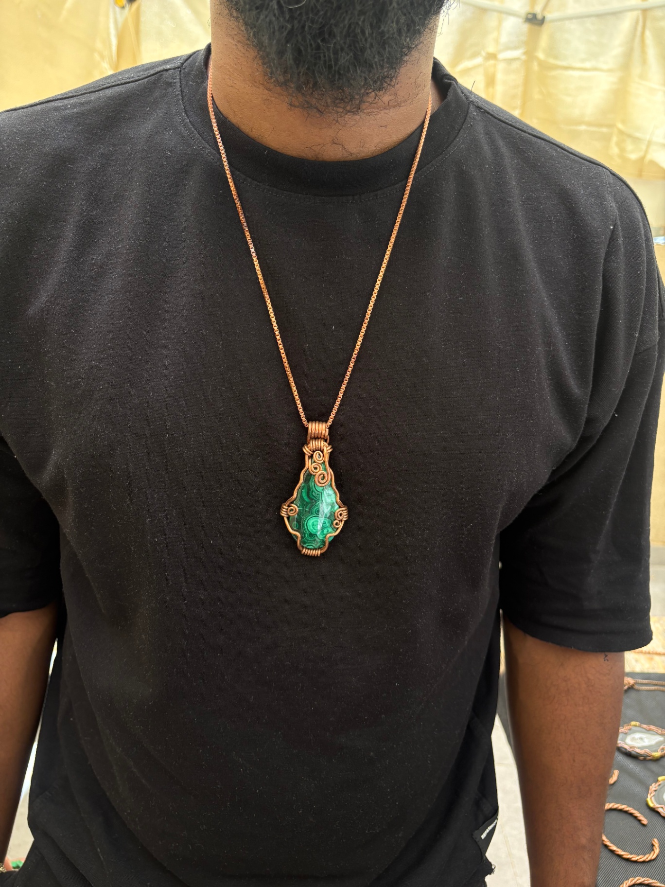 His & Hers Malachite in Copper — view 2 of 3