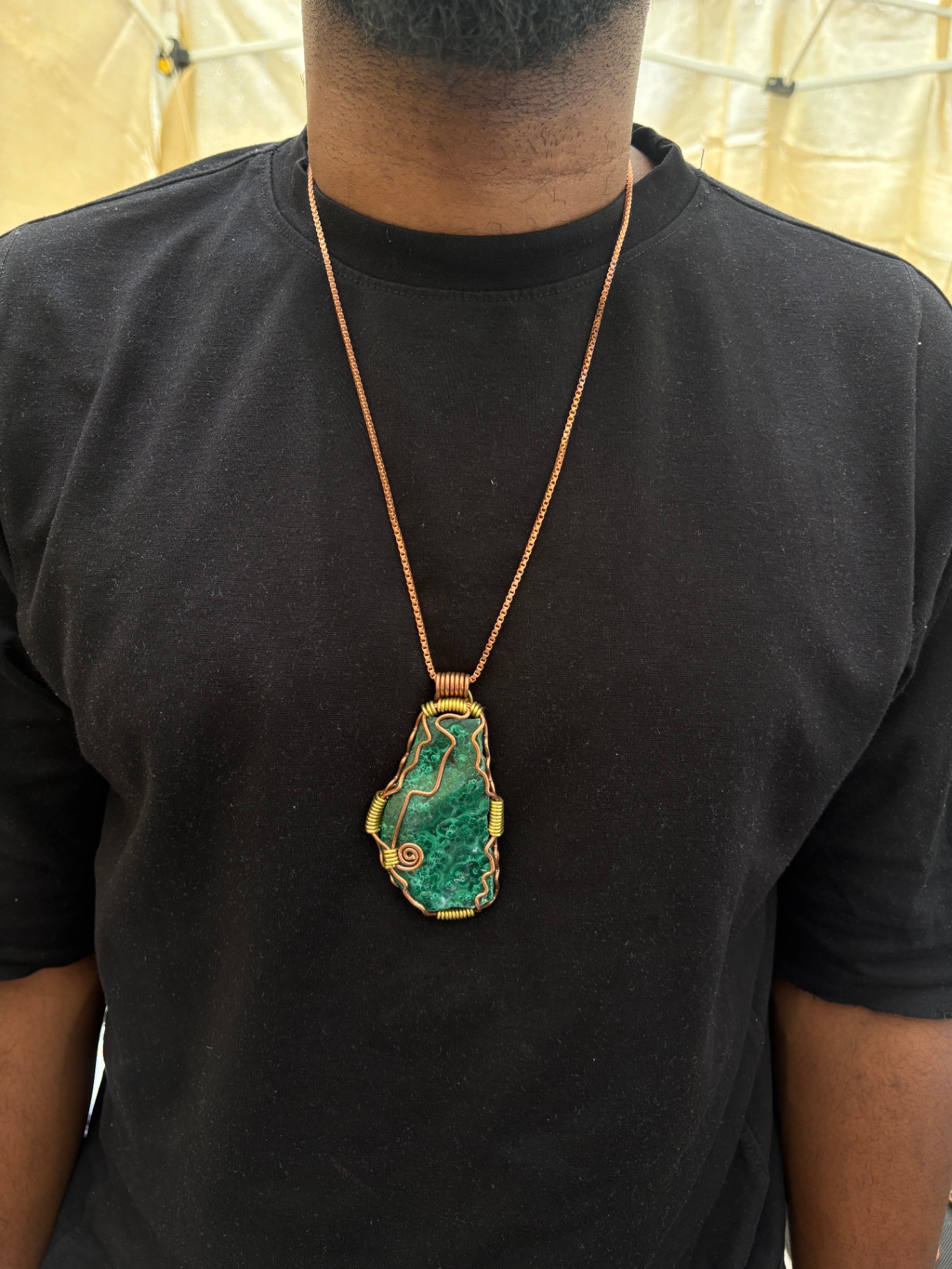 Malachite with Copper Swirls — view 2 of 4