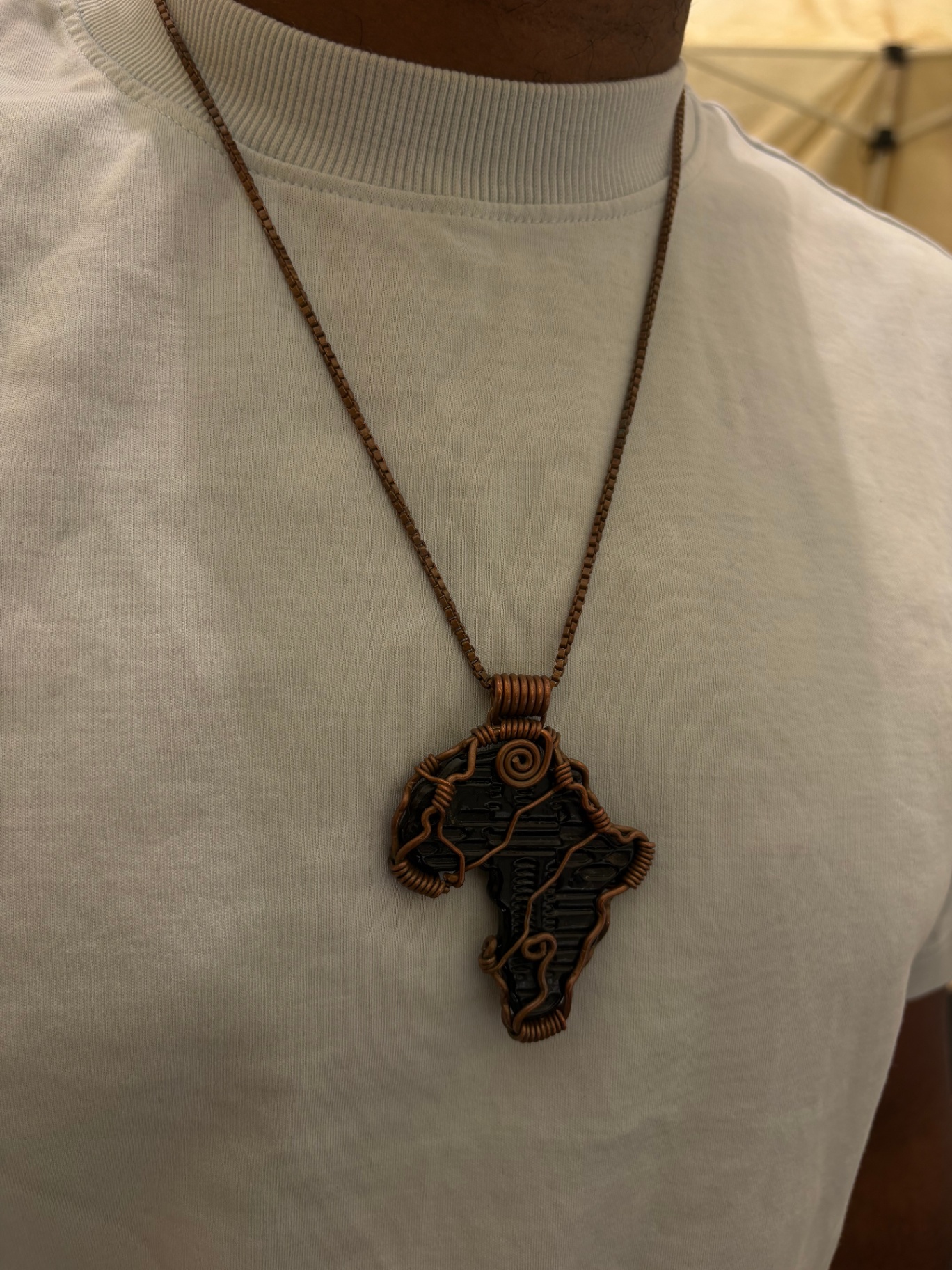 Black Obsidian Africa in Copper — view 4 of 4
