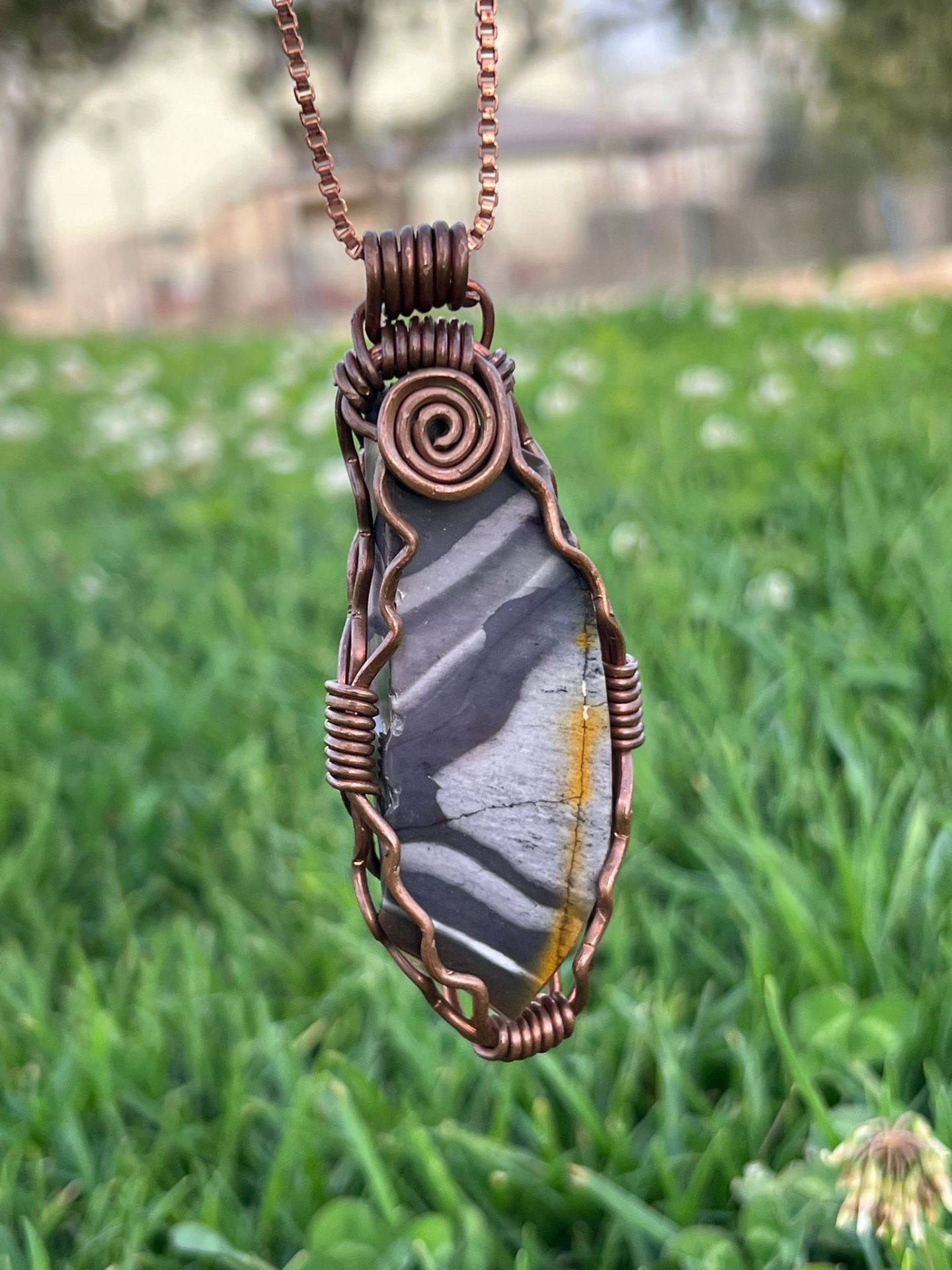 Ocean Jasper Wrapped in Copper — view 1 of 3