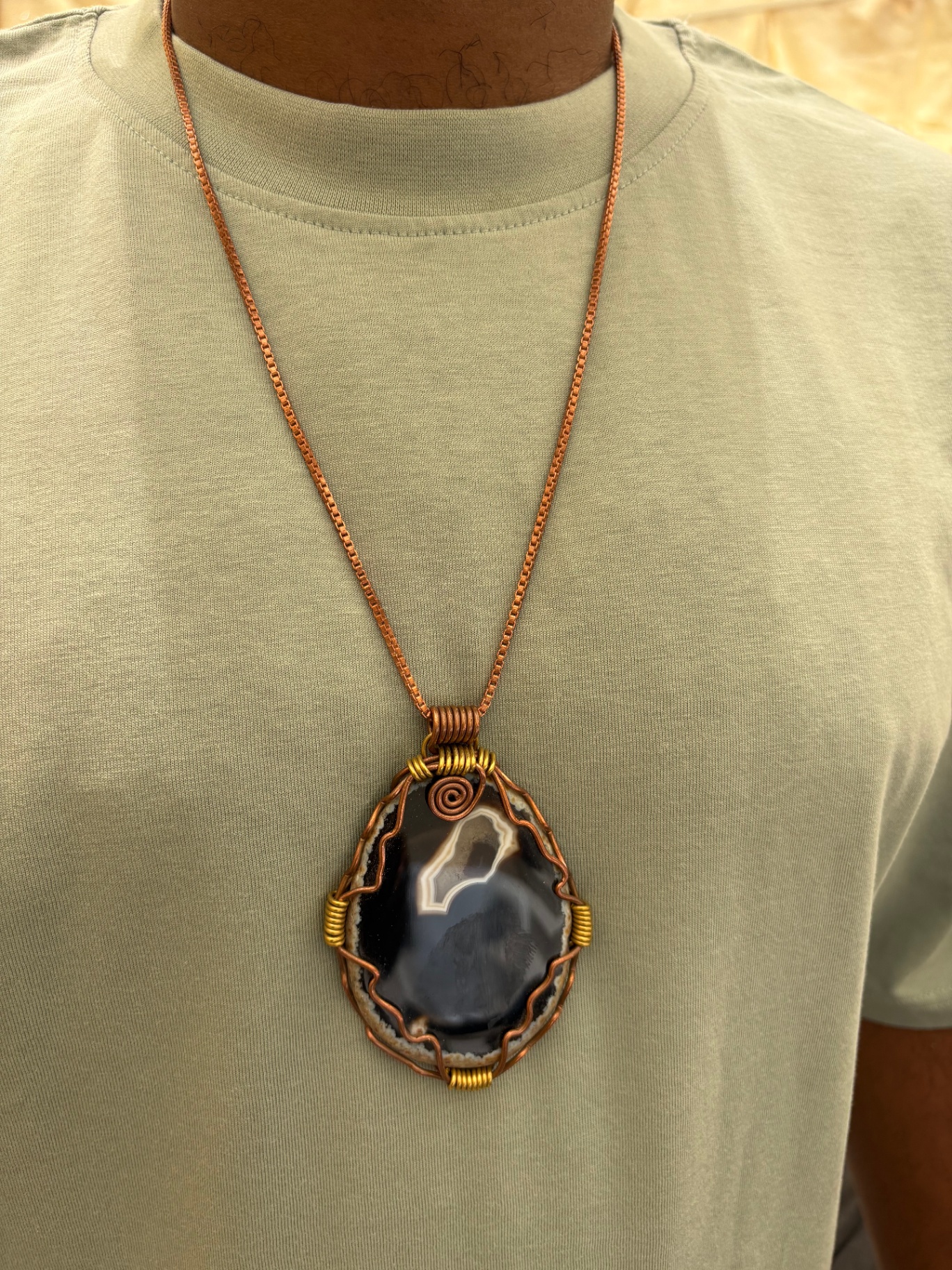 Black Banded Agate with Druzy Quartz — view 6 of 7