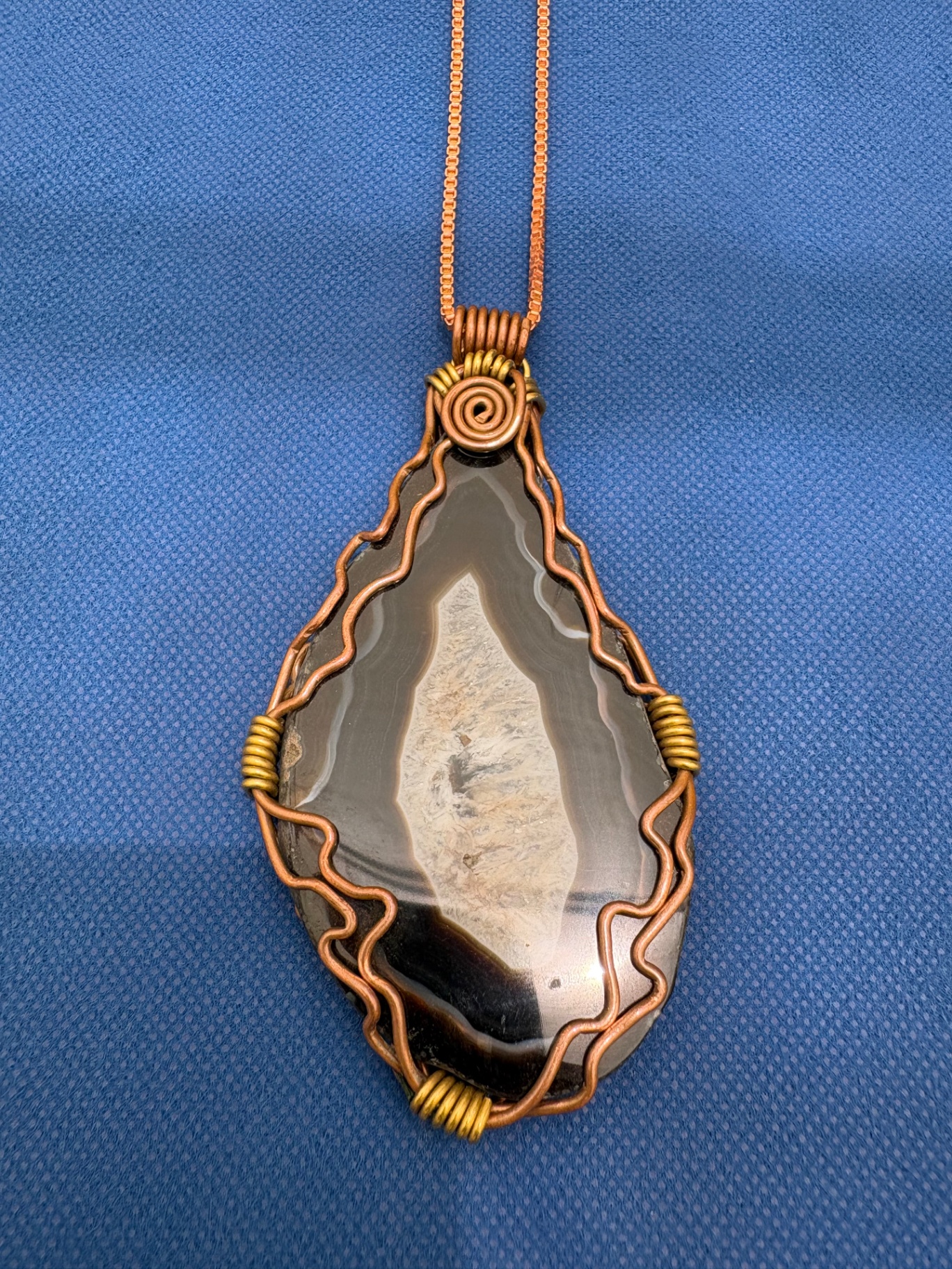Agate Flame in Copper & Brass — view 1 of 1