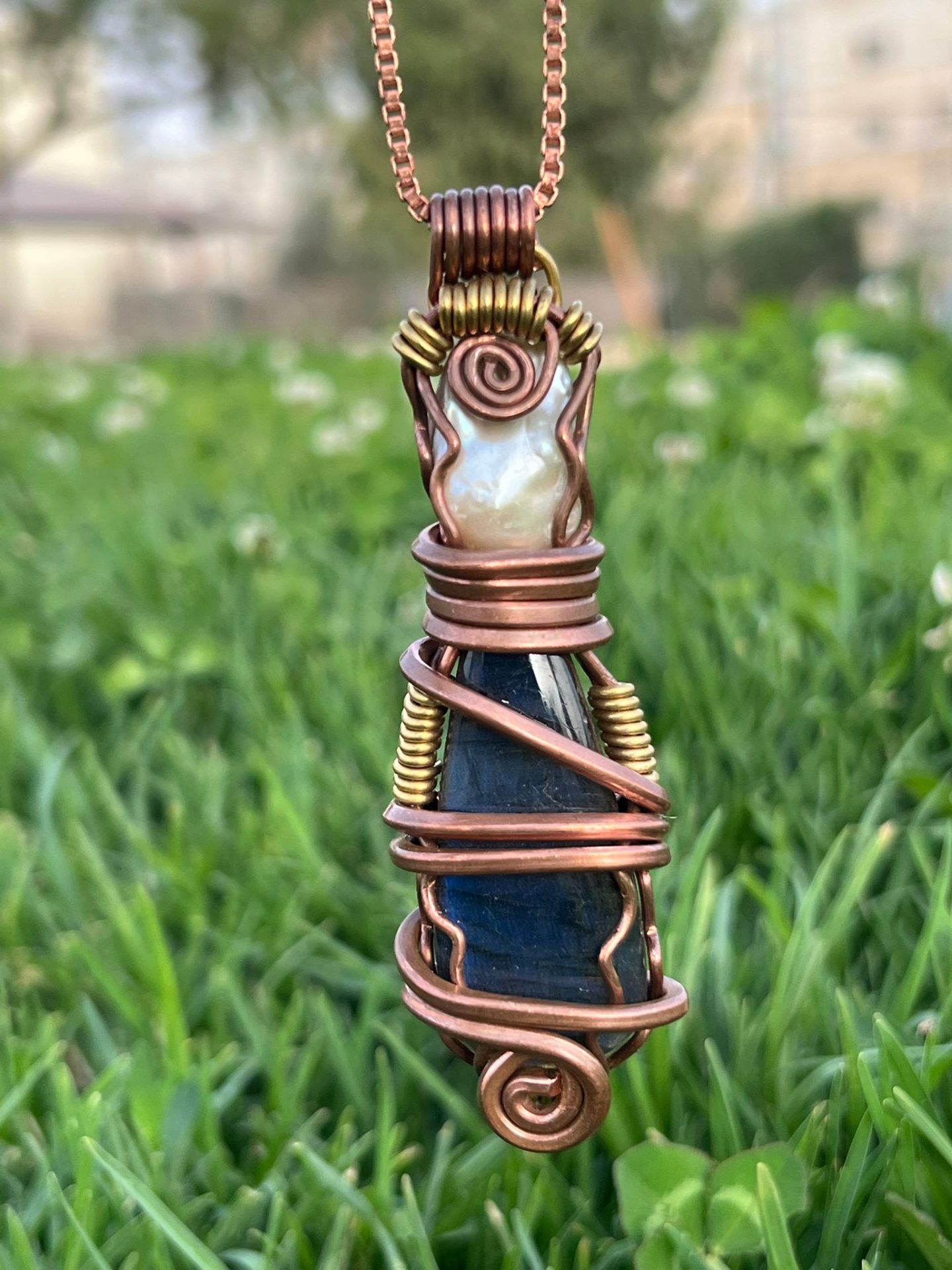 Labradorite & White Pearl Duo — view 1 of 3