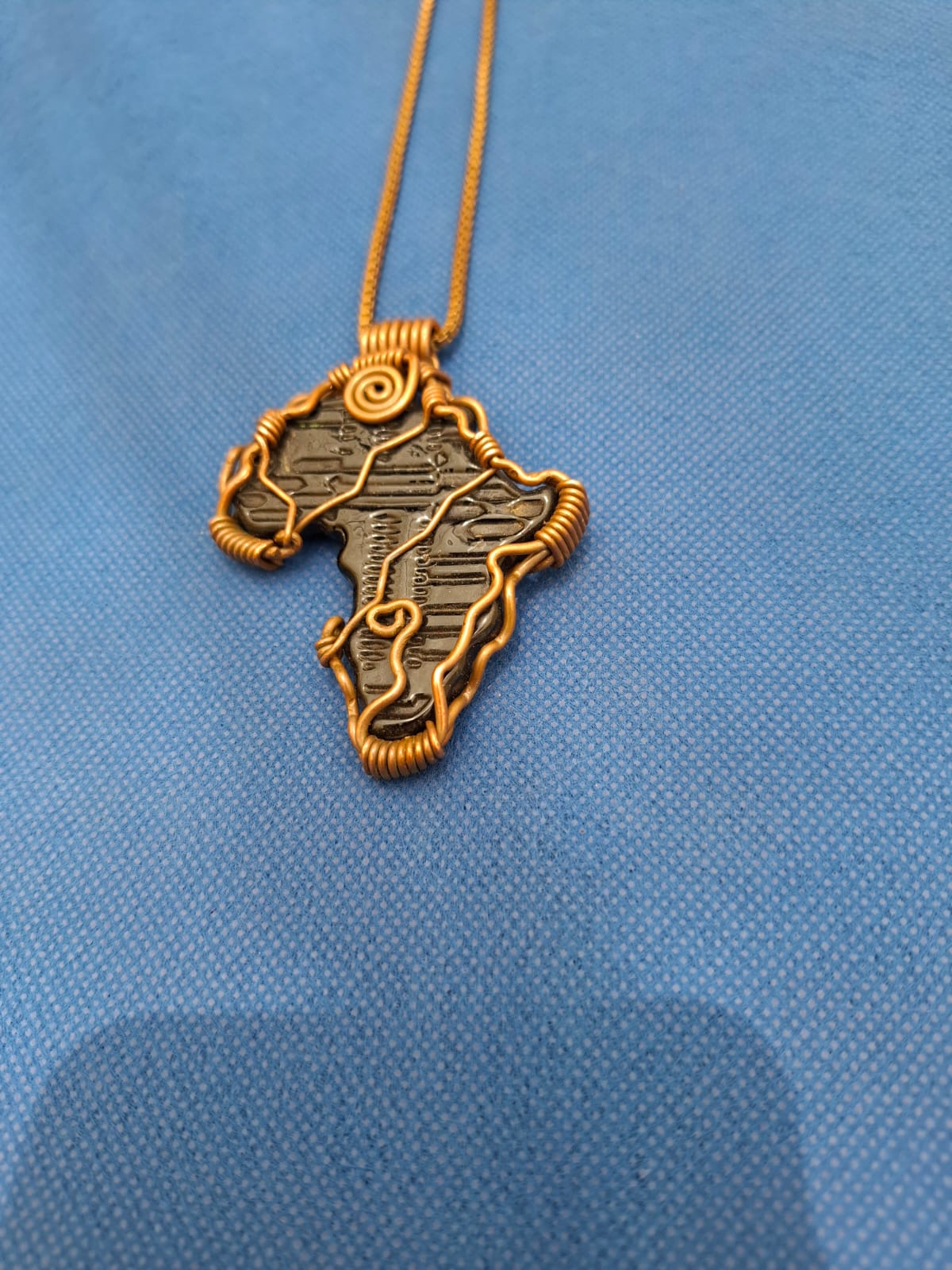 Black Obsidian Africa in Copper — view 2 of 4