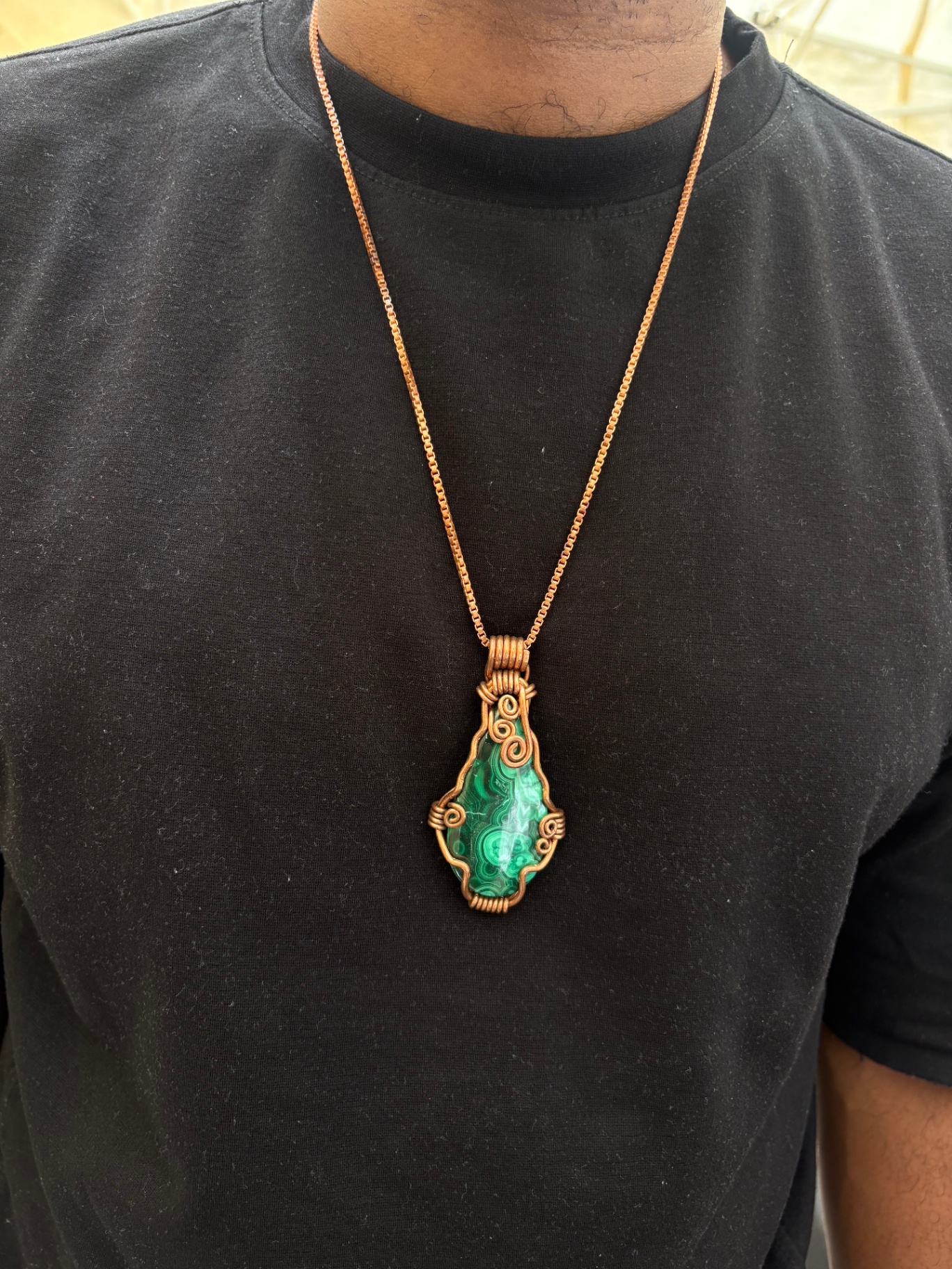 His & Hers Malachite in Copper — view 3 of 3
