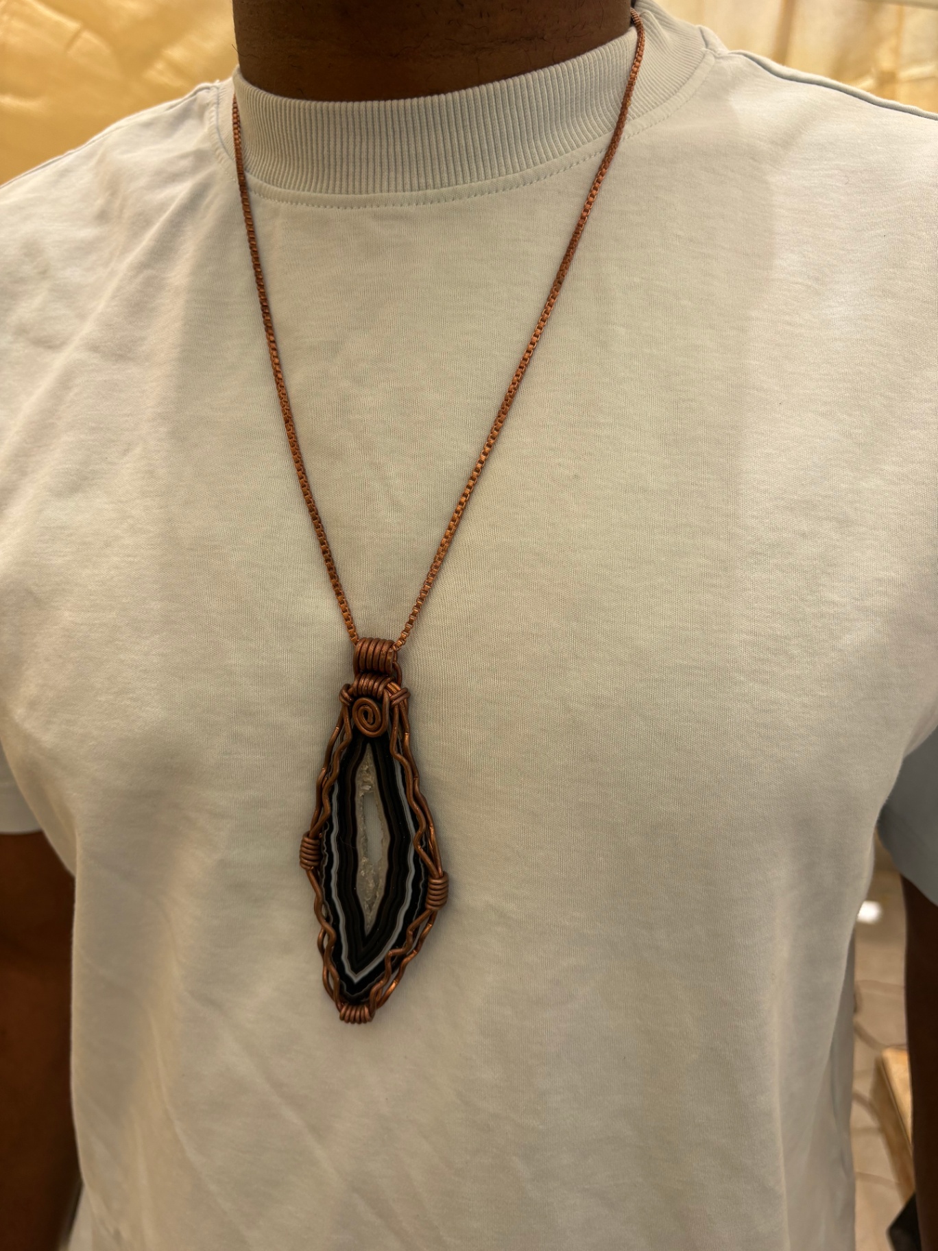 Black Banded Agate with Druzy Quartz — view 5 of 7