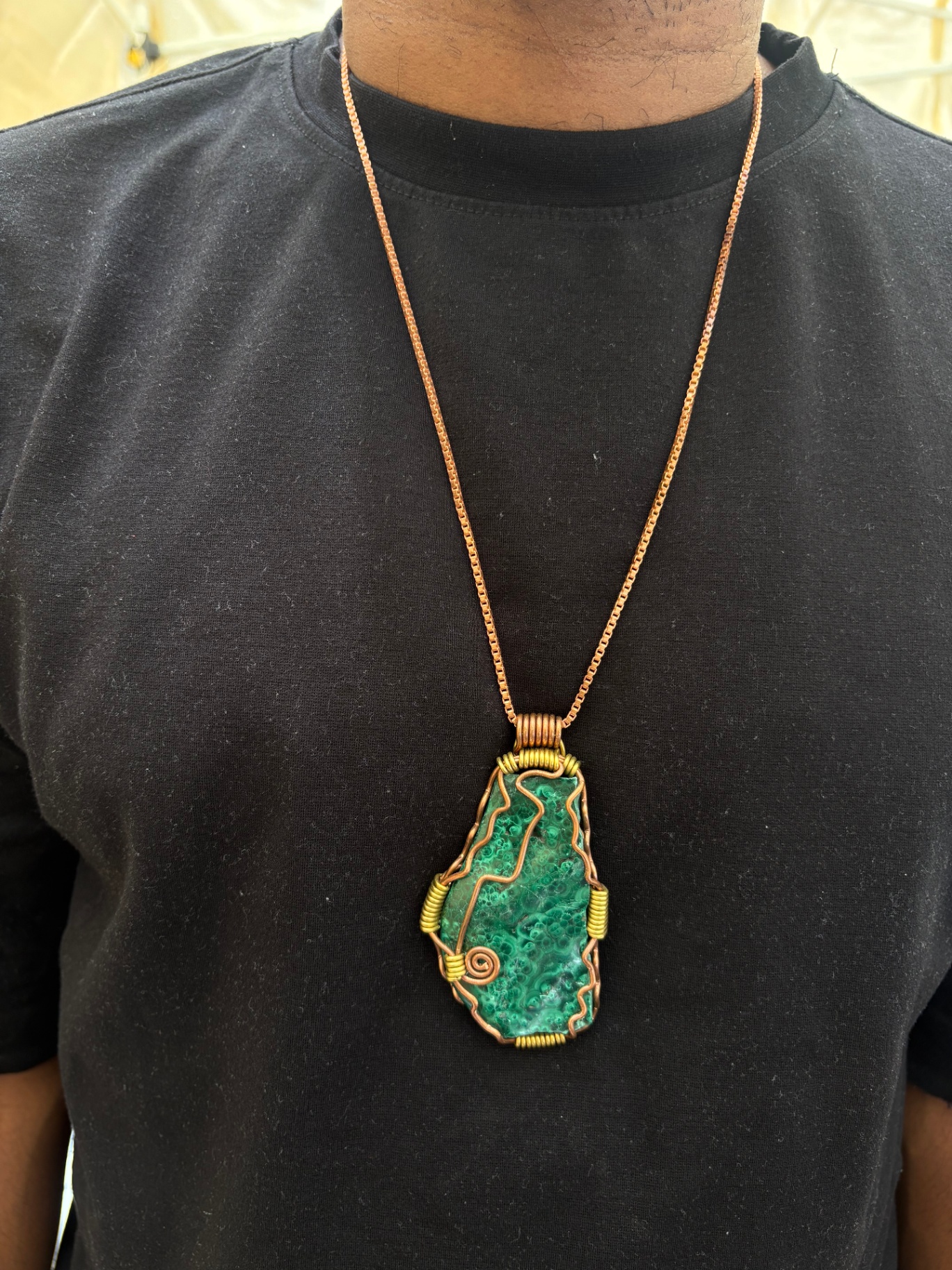 Malachite with Copper Swirls — view 3 of 4
