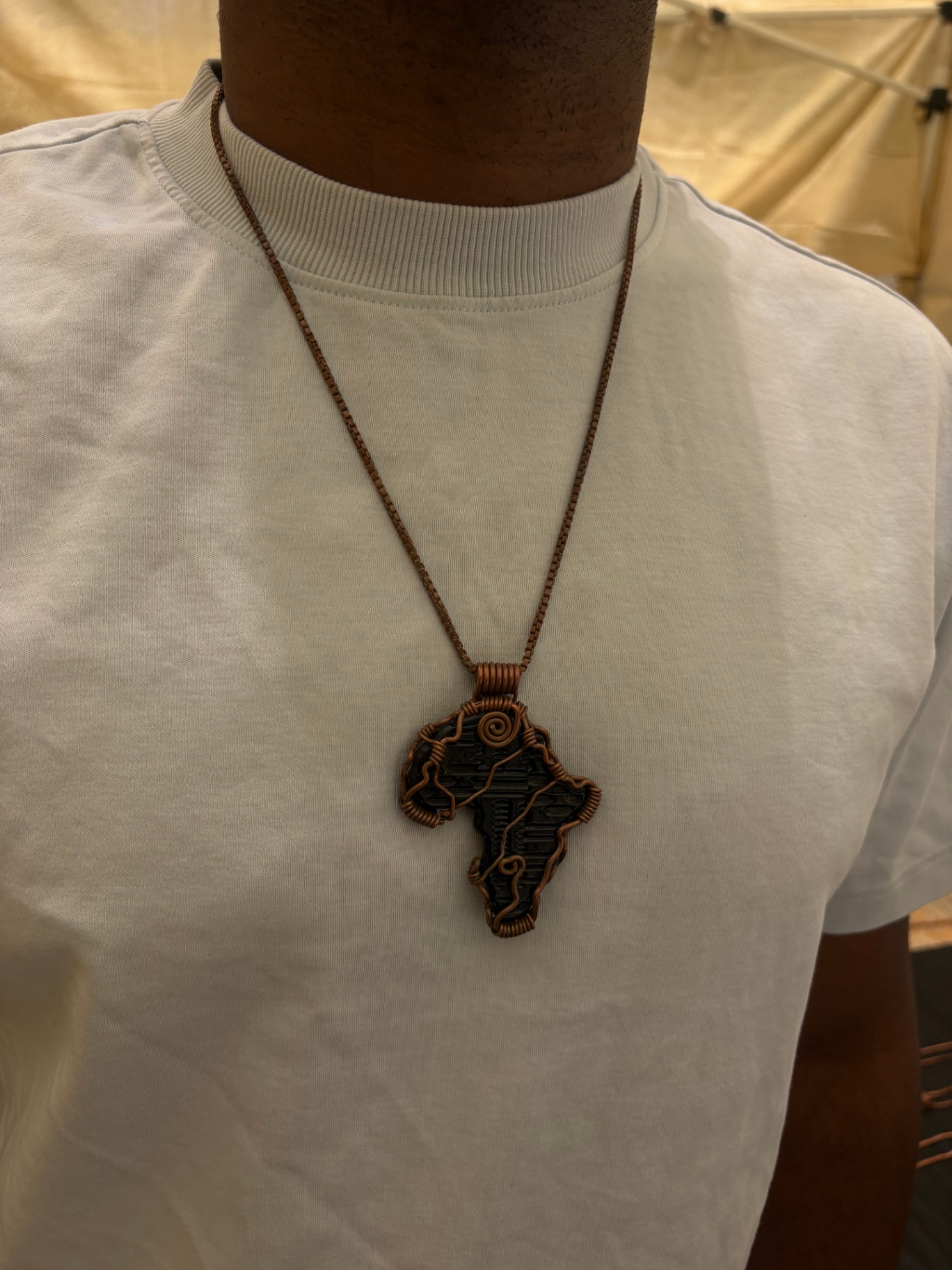 Black Obsidian Africa in Copper — view 3 of 4