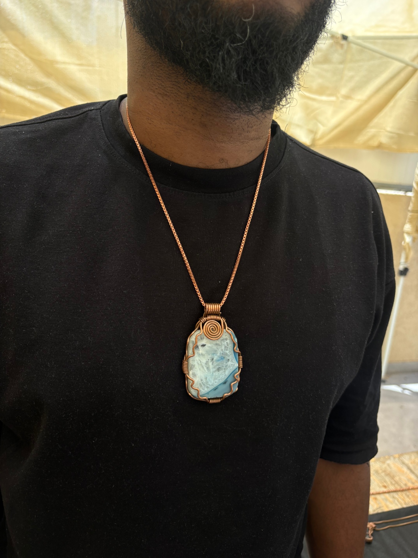 Blue Banded Agate with Druzy Quartz — view 2 of 4