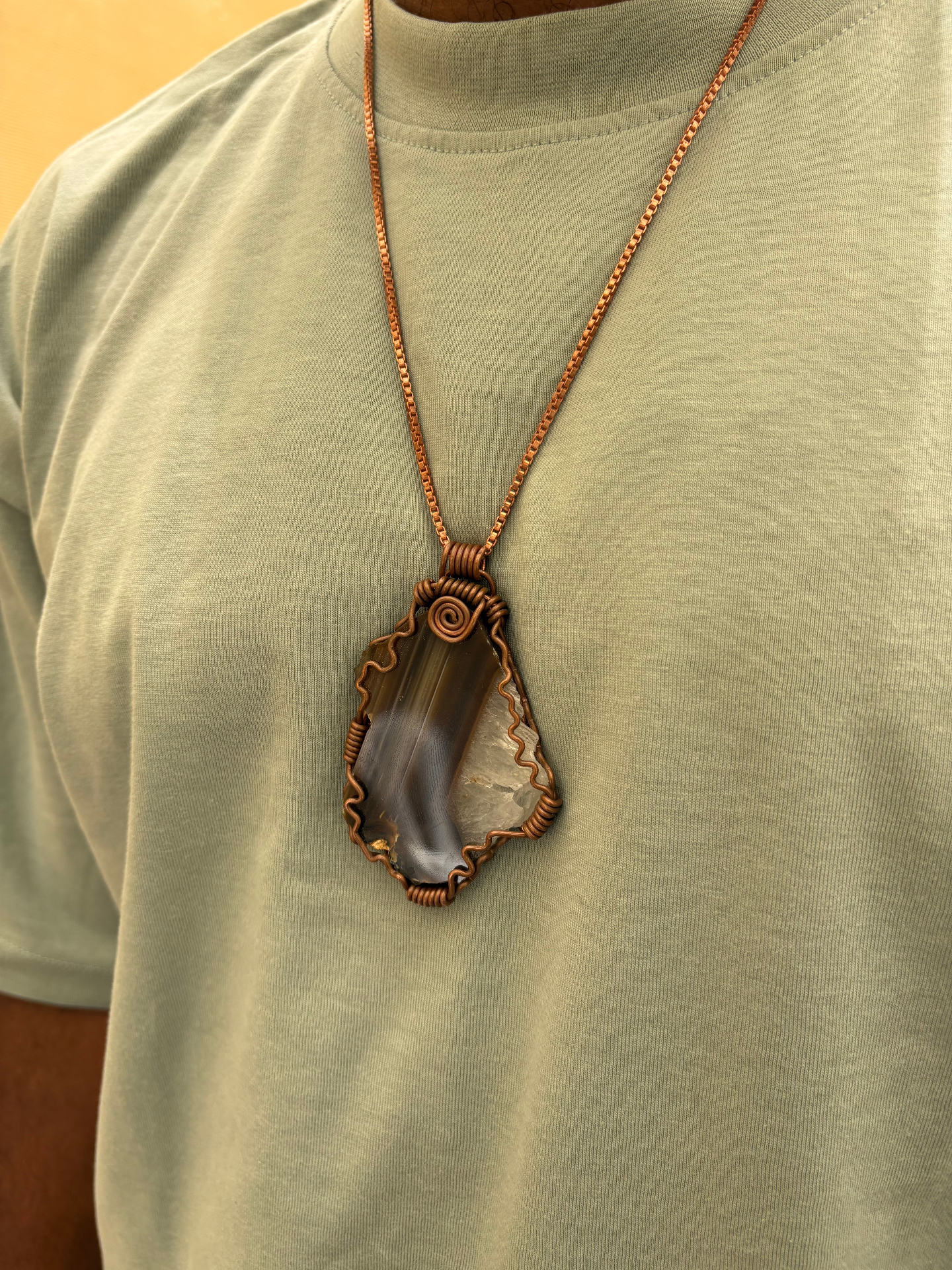 Agate Geode Slice with Quartz — view 2 of 3