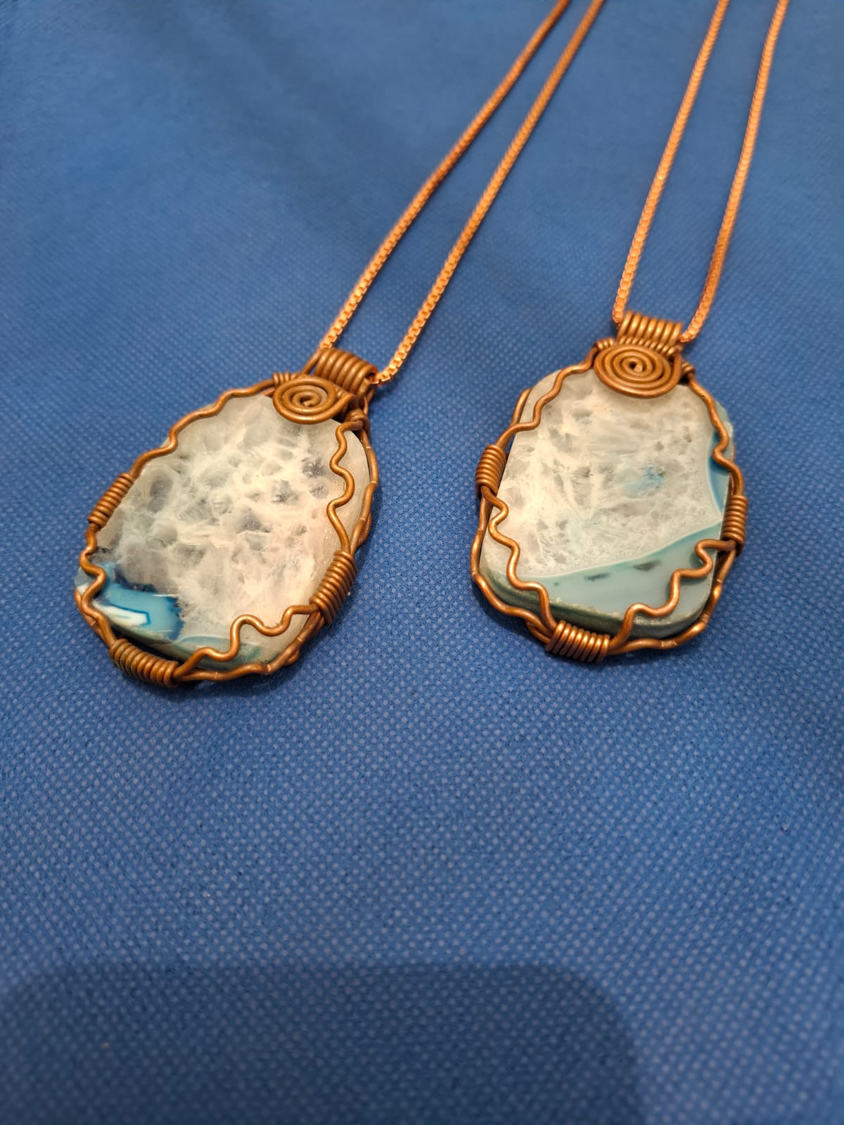 Banded Blue Agate with Druzy Quartz — view 2 of 2