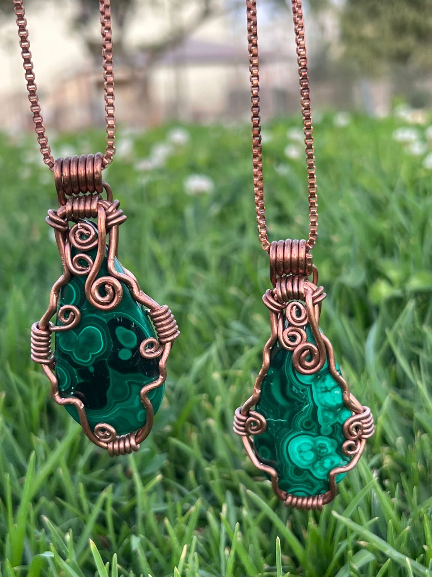 His & Hers Malachite in Copper — view 1 of 3