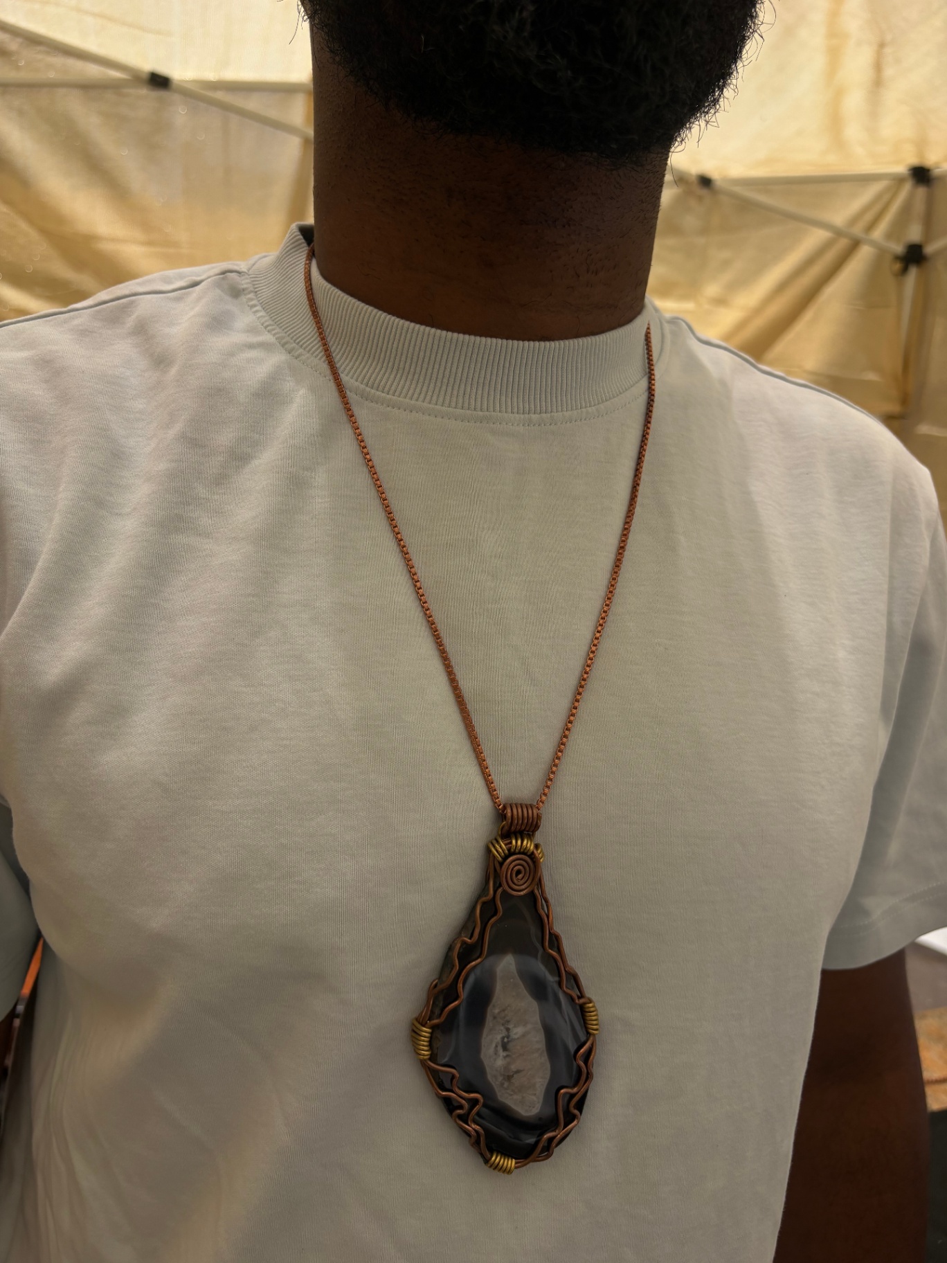 Black Banded Agate with Druzy Quartz — view 2 of 7