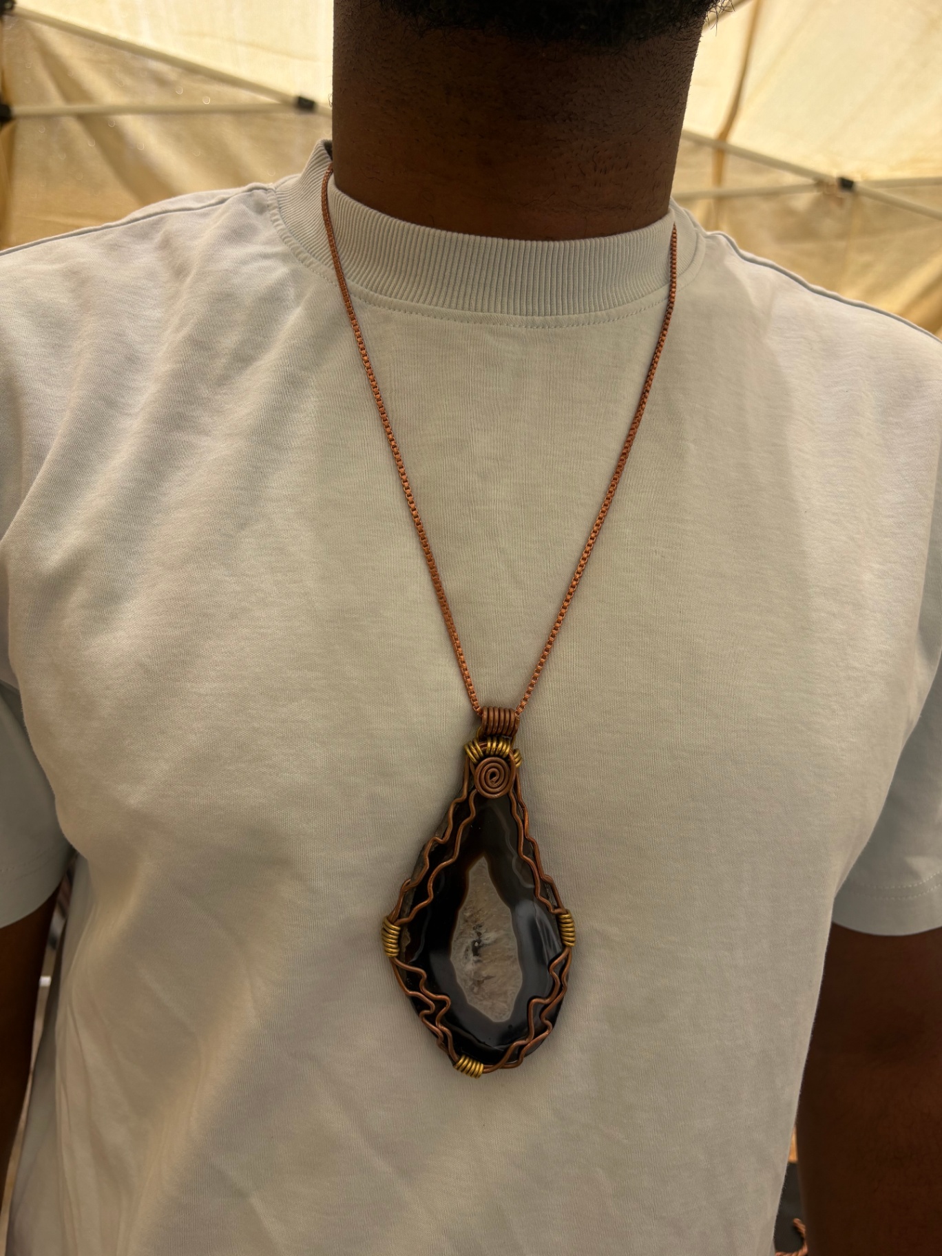 Black Banded Agate with Druzy Quartz — view 3 of 7
