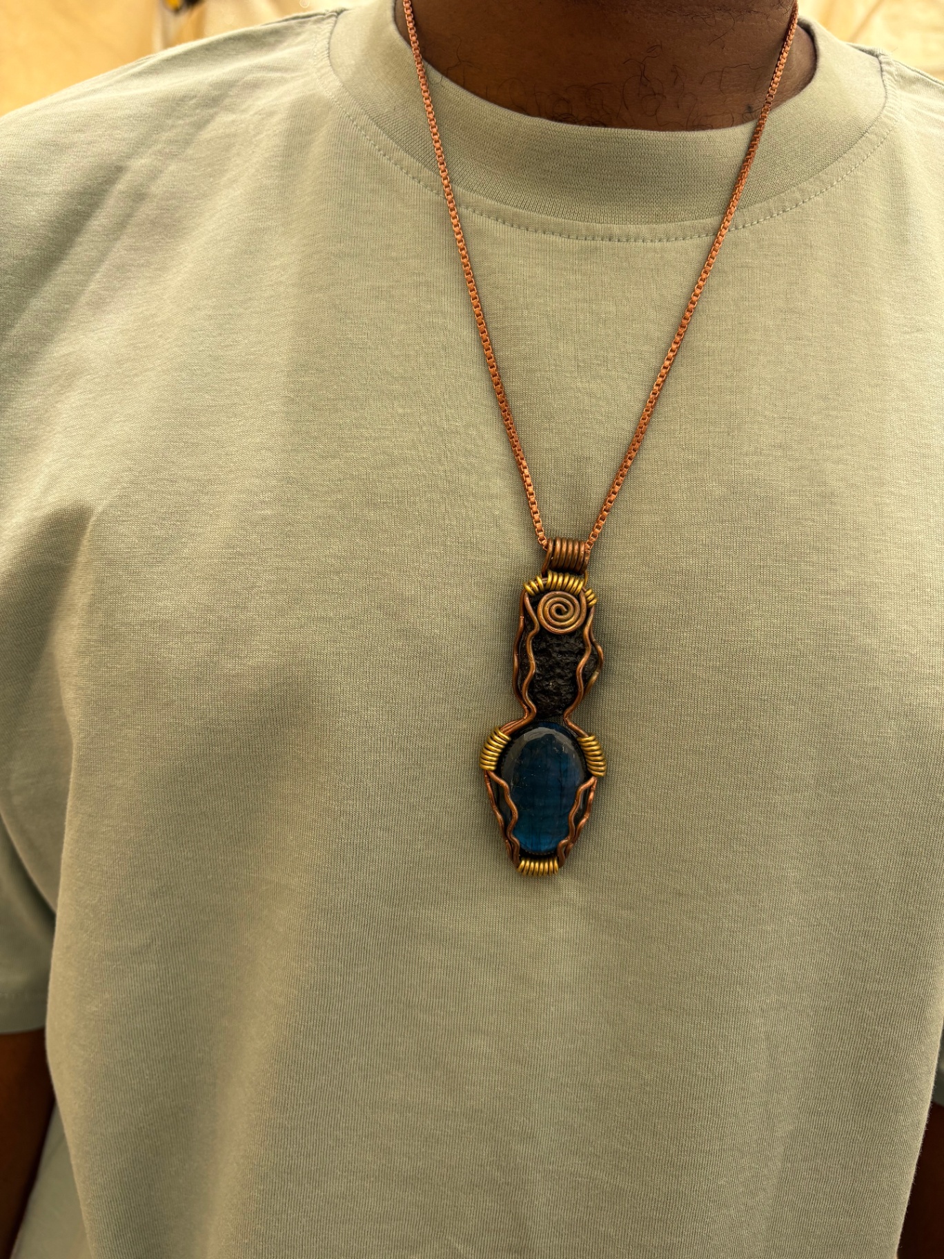 Labradorite & Black Tektite Duo — view 2 of 3