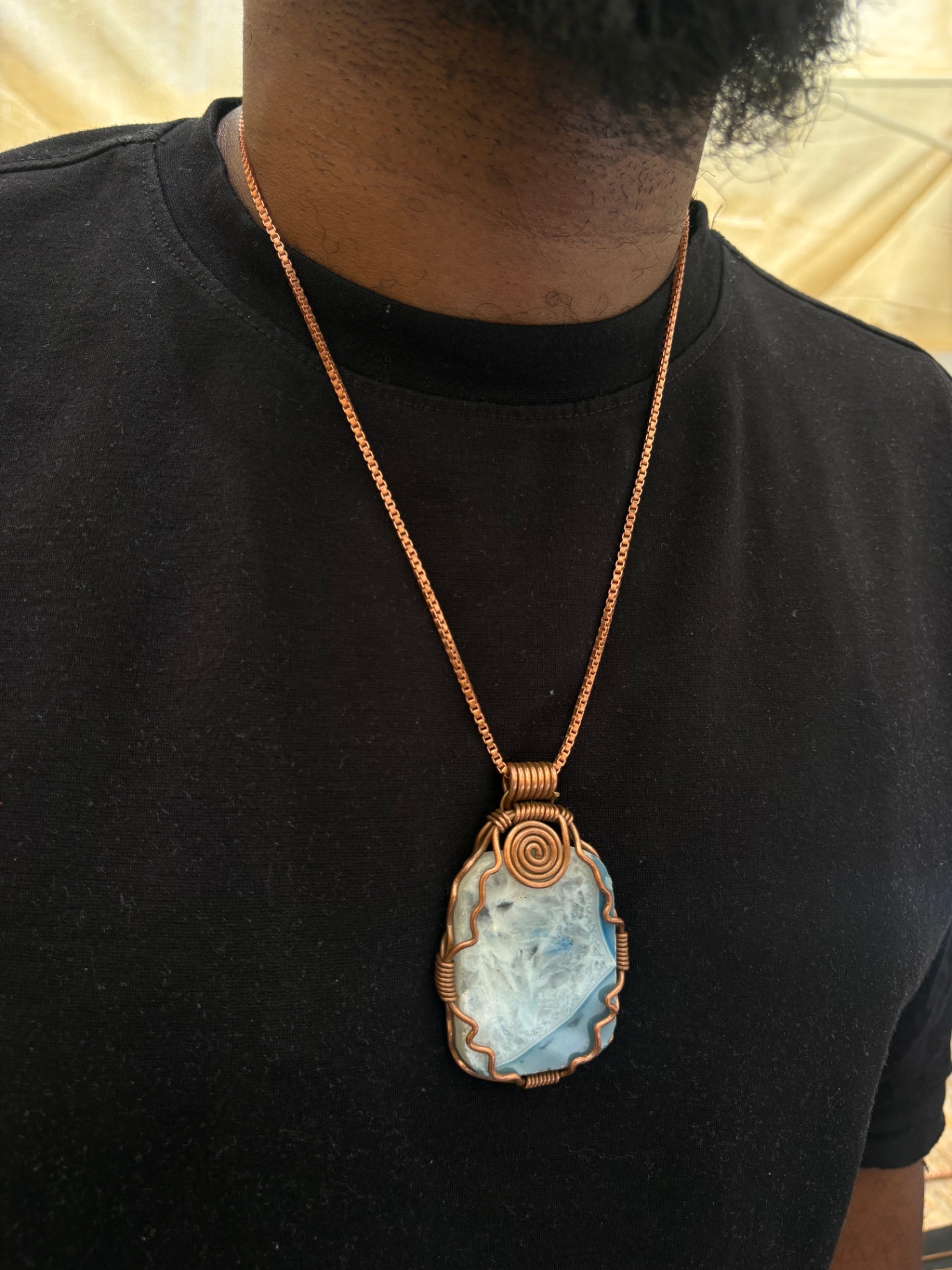 Blue Banded Agate with Druzy Quartz — view 3 of 4